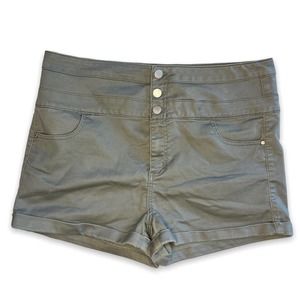 4/$20 Tinseltown olive green high-rise stretch 2.5 inseam khaki shorts size 15